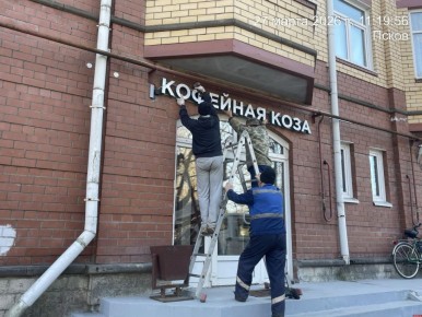 «Кофейная коза» и Ozon лишились своих вывесок в Пскове