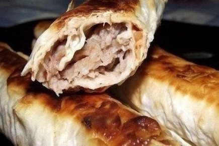 Готовим хрустящие трубочки из лаваша с мясным фаршем