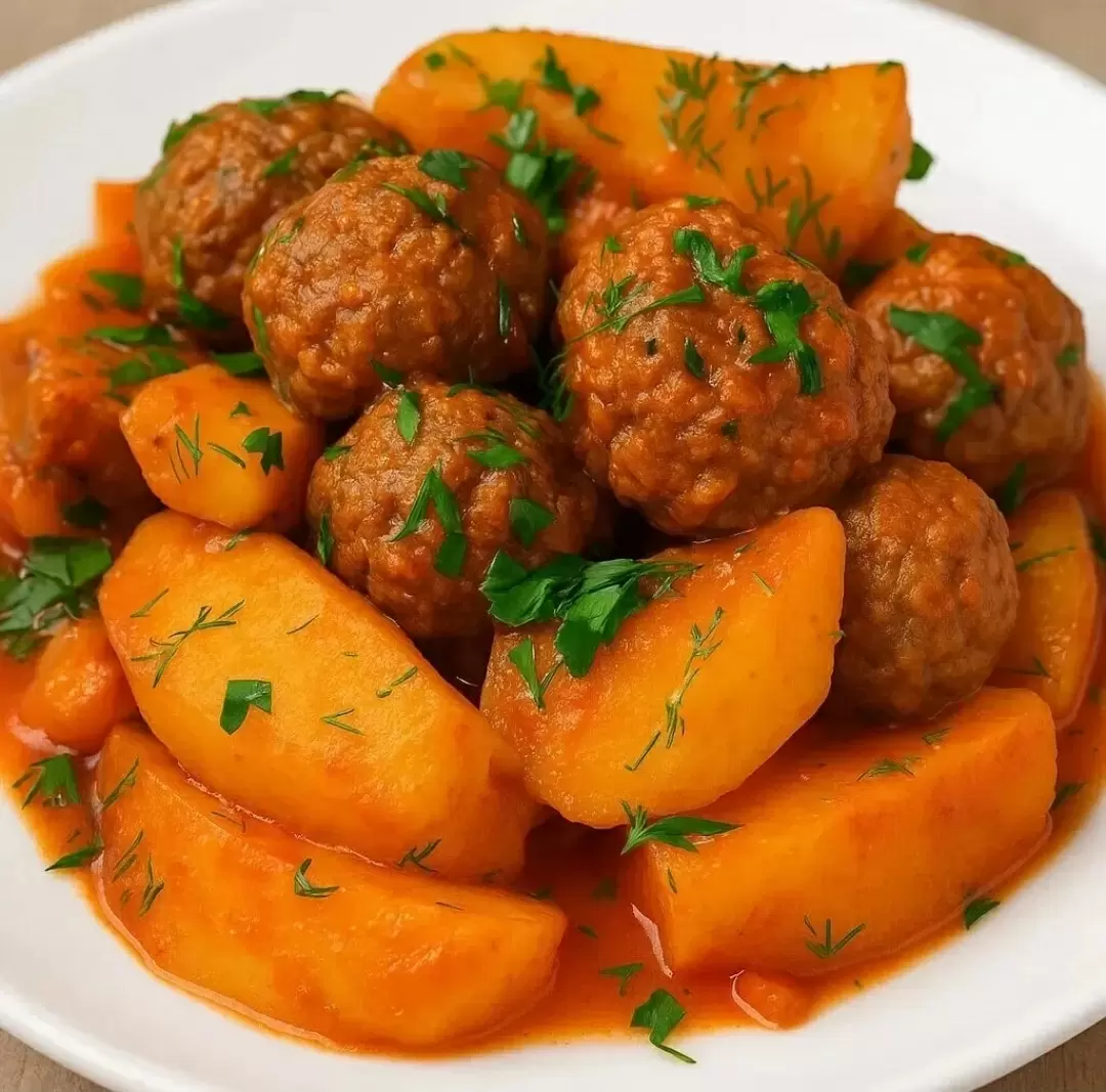 Фрикадельки с картошкой: отличный ужин для всей семьи