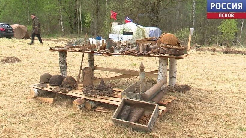 Поисковики подняли останки 103 красноармейцев в Псковском районе Поисковики подняли останки 103 красноармейцев в Псковском районе