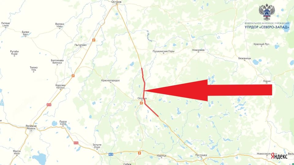 На трассе Р-23 Санкт-Петербург – Псков – Пустошка – Невель – граница с Республикой Беларусь в Псковской области на участке с 388 по 428 километр будет временно ограничена пропускная способность