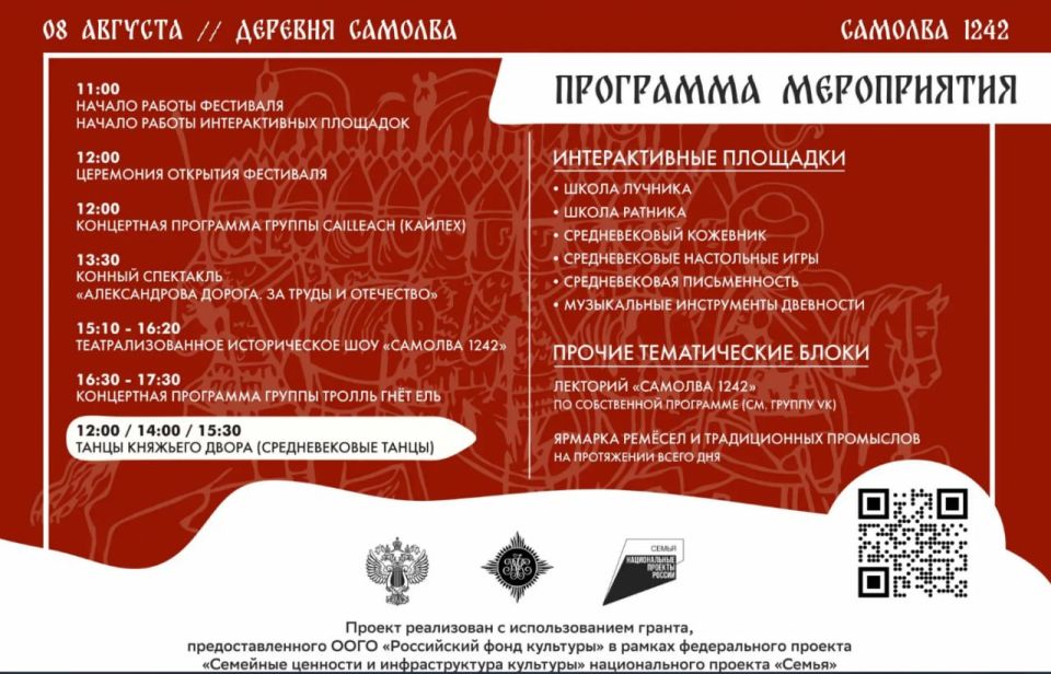 8 августа в Псковской области пройдёт масштабный историко-театральный фестиваль-лаборатория «Самолва 1242»