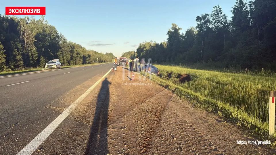 В Пустошкинском районе, на 467-м километре трассы Санкт-Петербург — Киев, между городом Пустошкой и деревней Заречье, водитель автомобиля Renault Logan не справился с управлением, съехал в кювет с последующим переворотом В Пустошкинском районе, на 467-м километре трассы Санкт-Петербург — Киев, между городом Пустошкой и деревней Заречье, водитель автомобиля Renault Logan не справился с управлением, съехал в кювет с последующим переворотом