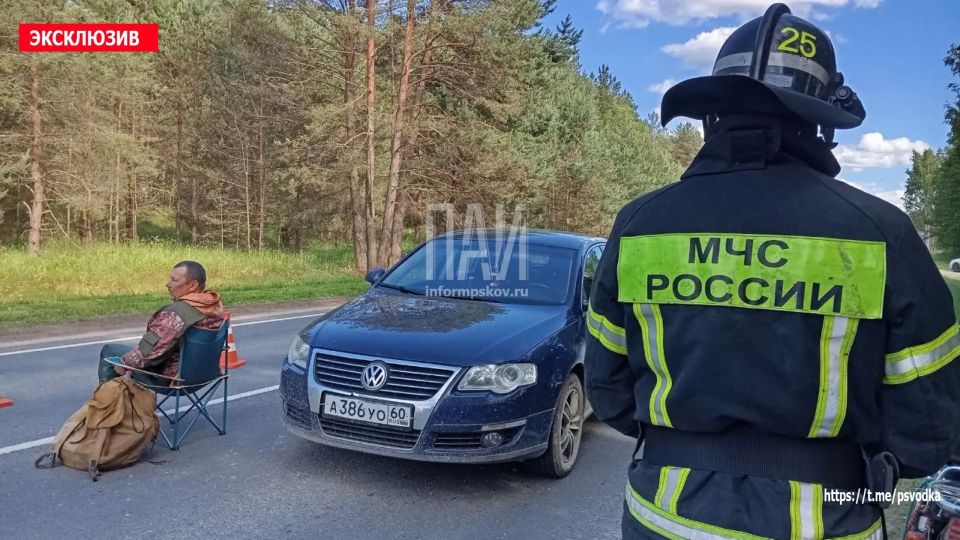 В Порховском районе, на трассе у остановки Шелонь-2, произошло столкновение мопеда и автомобиля Volkswagen В Порховском районе, на трассе у остановки Шелонь-2, произошло столкновение мопеда и автомобиля Volkswagen