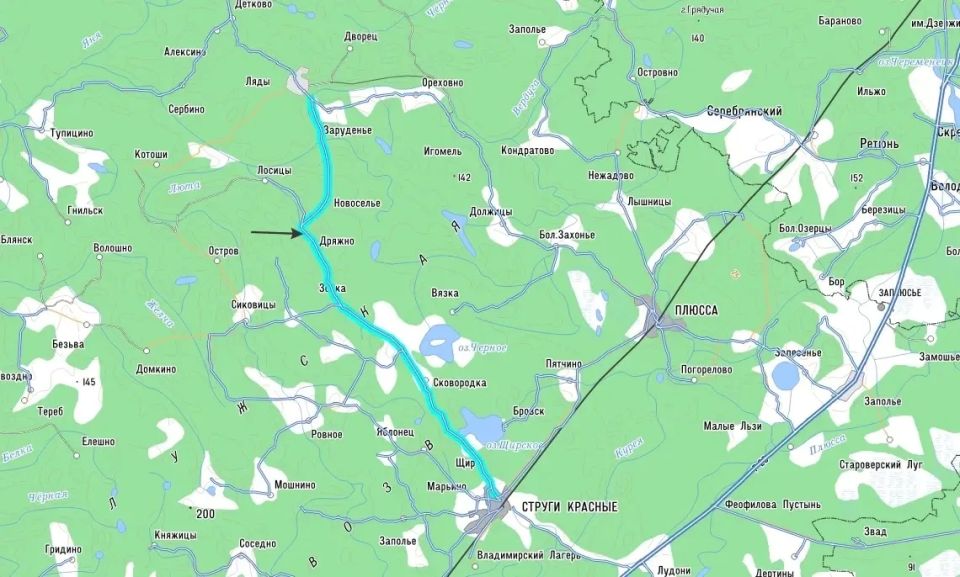 22 июня с 9:00 до 17:00 вводится временное прекращение движения по дороге «Струги Красные – Ляды» (с 32-го по 33-й км) от д. Дряжно до дороги «Воронино – Лосицы»
