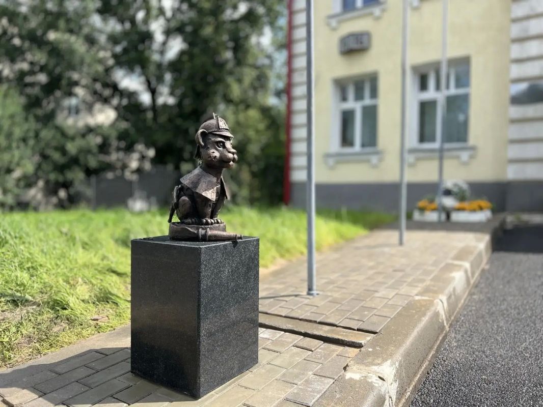 В Пскове установили новую скульптуру — Барсикапожарного