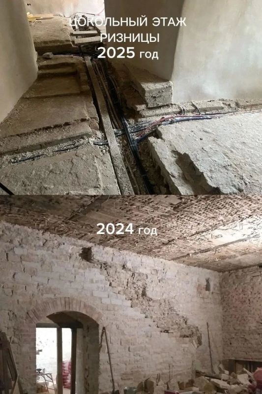 В цокольных этажах трёх храмов Псково-Печерского монастыря завершаются отделочные работы В цокольных этажах трёх храмов Псково-Печерского монастыря завершаются отделочные работы