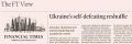Владимир Корнилов: Вот и Financial Times (вслед за The Economist) жестко наехала на Зеленского за увольнение министра обороны Федорова
