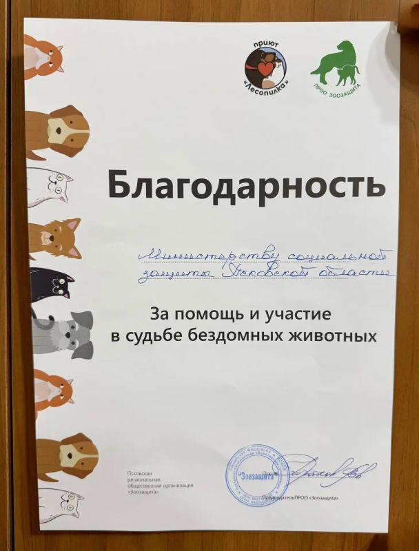 Добро.рф. Сегодня сотрудники Министерства социальной защиты Псковской области посетили приют для животных «Лесопилка» Добро.рф. Сегодня сотрудники Министерства социальной защиты Псковской области посетили приют для животных «Лесопилка»