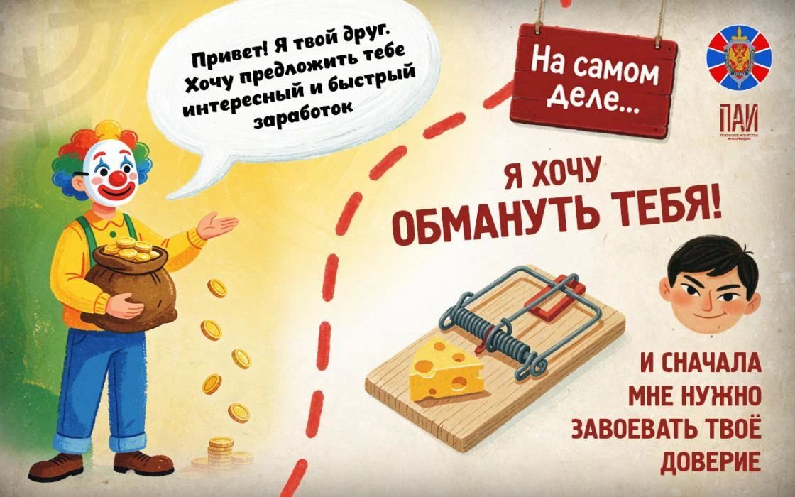 УФСБ России по Псковской области обращает внимание: злоумышленники маскируют намерения, используют манипуляции, лживые обещания и фальшивую заботу, желая скрыть истинную цель своих действий УФСБ России по Псковской области обращает внимание: злоумышленники маскируют намерения, используют манипуляции, лживые обещания и фальшивую заботу, желая скрыть истинную цель своих действий