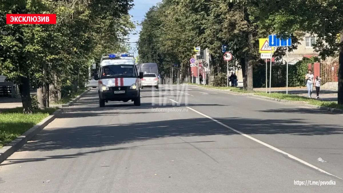 В Пскове, на улице Максима Горького В Пскове, на улице Максима Горького
