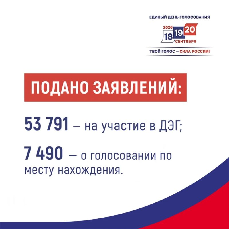 Приём заявлений на ДЭГ и «Мобильный избиратель» завершён!