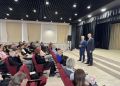 Александр Козловский встретился со студентами и преподавателями Псковского кооперативного техникума, а также представителями Псковского облпотребсоюза