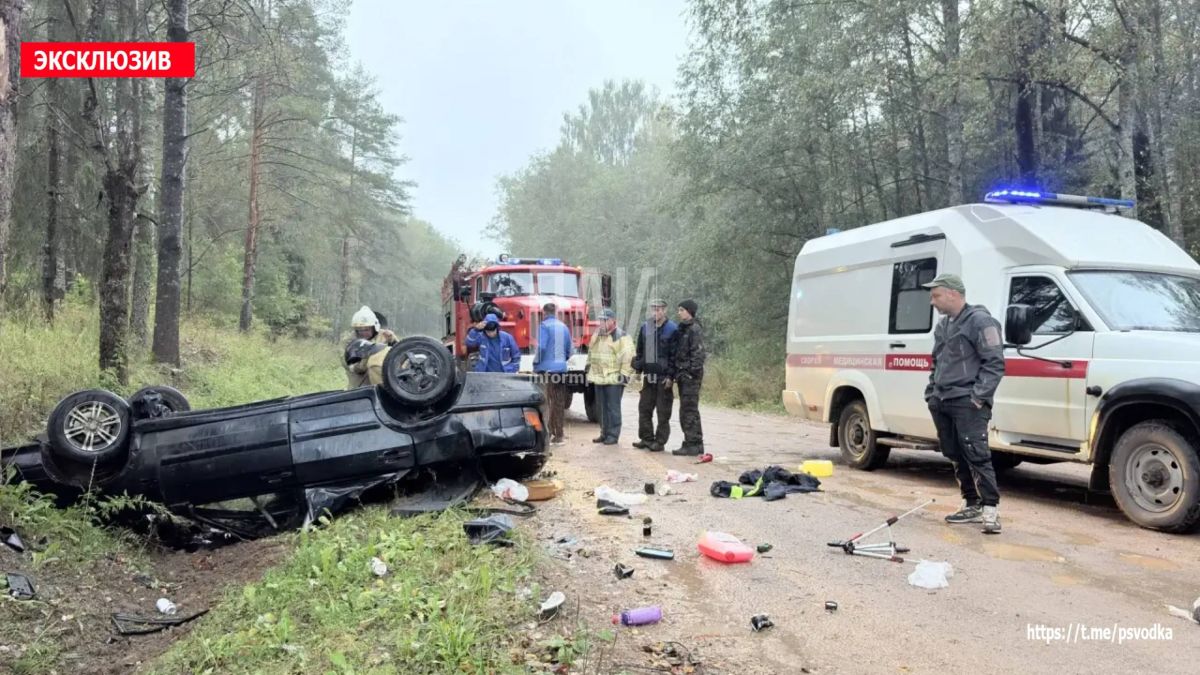 В Пустошкинском районе, за деревней Копылок, водитель автомобиля ВАЗ-2115 не справился с управлением и допустил опрокидывание В Пустошкинском районе, за деревней Копылок, водитель автомобиля ВАЗ-2115 не справился с управлением и допустил опрокидывание