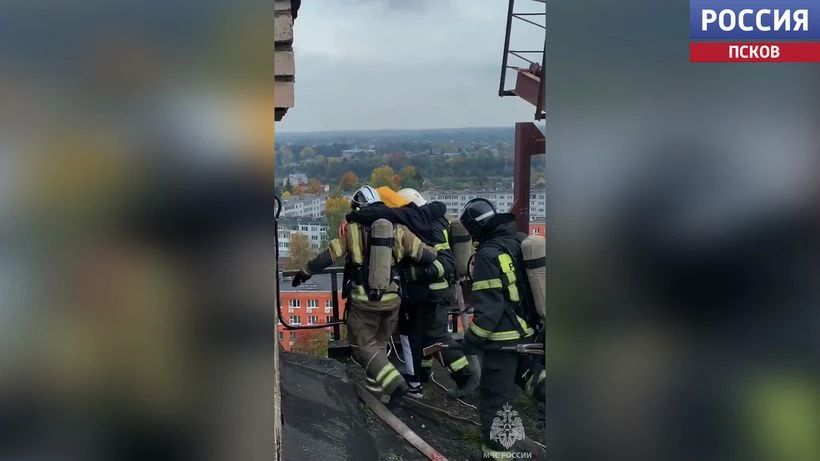 "Элеватор Псков": как прошли учения с подъемом на 46 метров